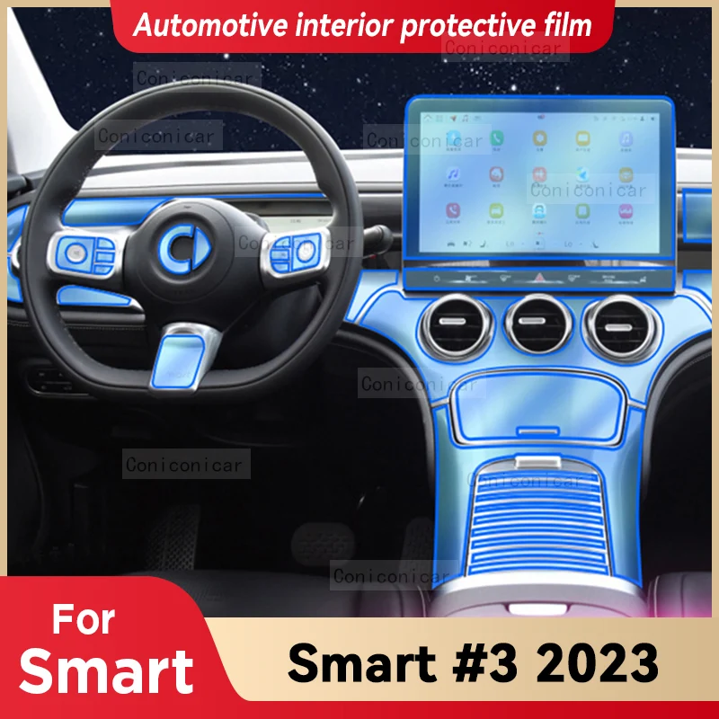 

For SMART #3 3 2023 Car Interior Center Console Screen Protective Film Anti-scratch Repair film Sticker Cover Accessories