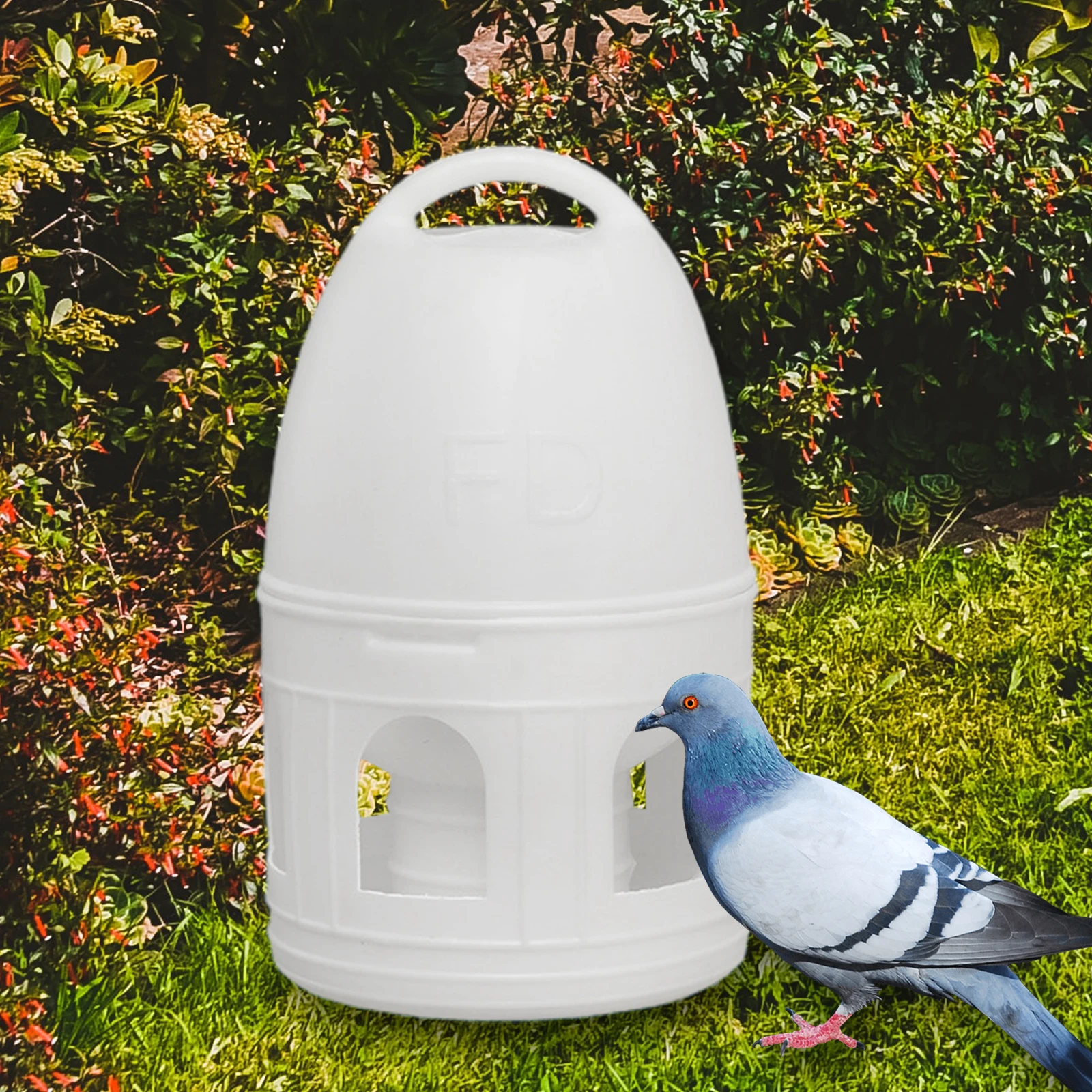 3L/5L Bird Water Drinker Parrot Parakeet Pigeon Duck Dove Water Dispenser Automatic Feeder with Hanging Handle Bird Pot