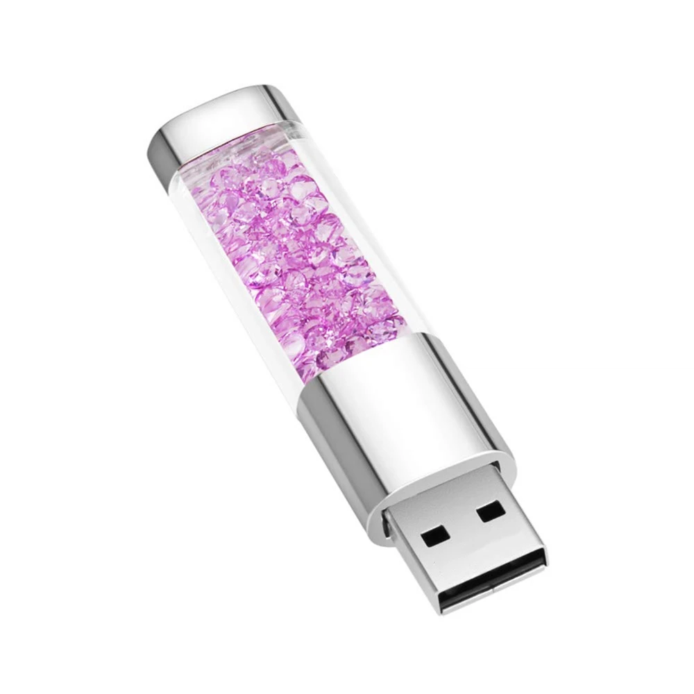 100% real capacity Creative Crystal Pendrive USB Flash Pen Drive 128GB 4gb 8gb Memory Stick 16gb 32gb 64GB Wedding Gift Engrave