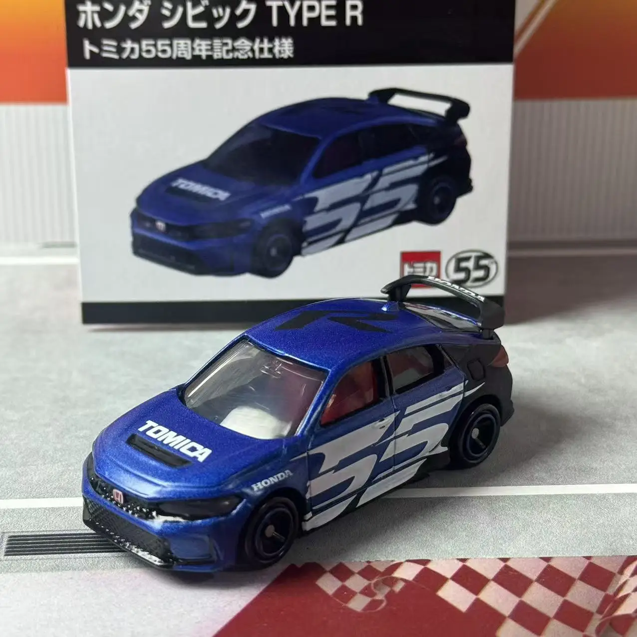 

Takara Tomy Honda Civic TYPE R Tomica, спецификация на 55-летие, игрушки из сплава, литая под давлением металлическая модель для детей