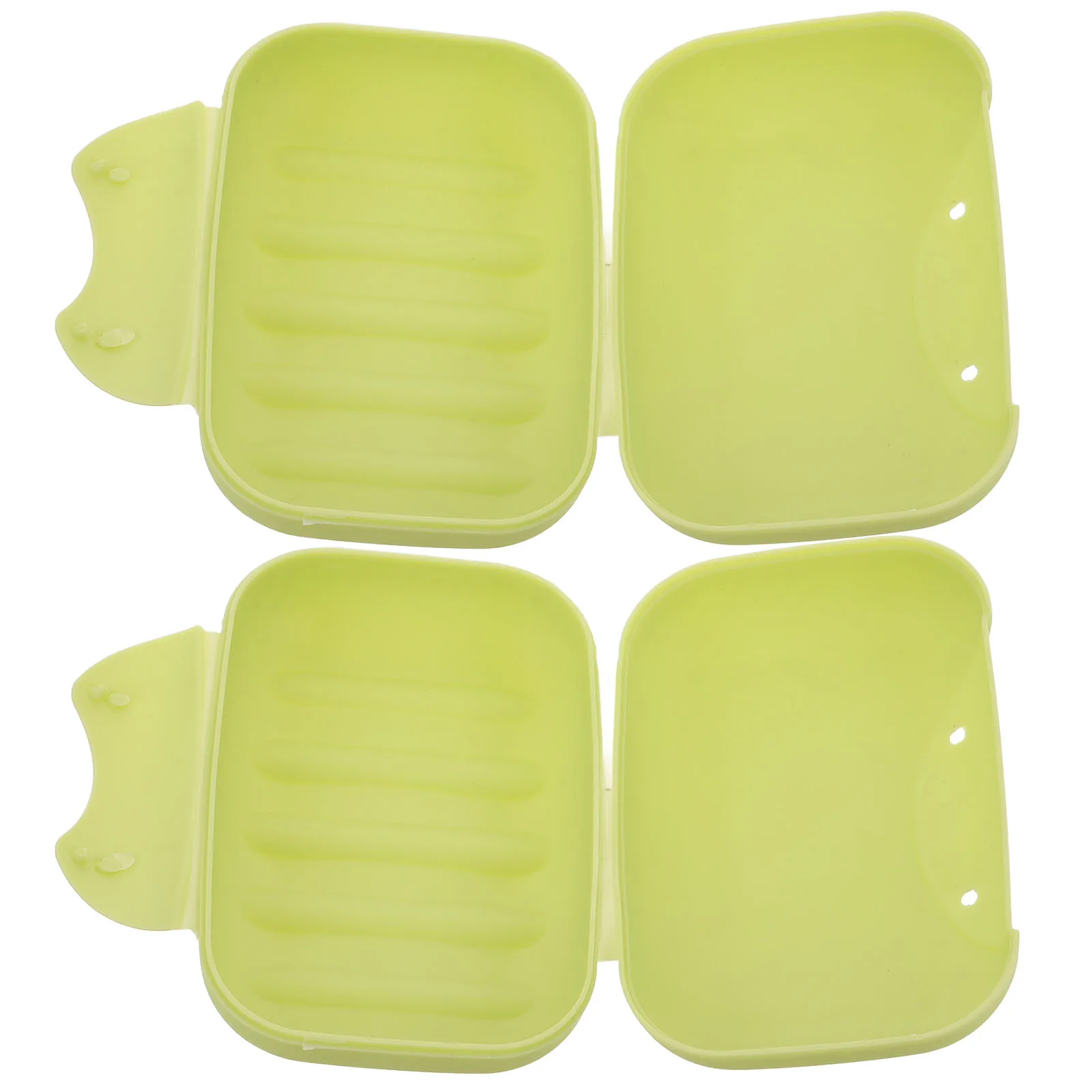 

2pcs Box Portable Travel Soap Container Leak-Proof Double Layer Lid For Bathroom Camping Hiking Outdoor Soap Holder Storage Case