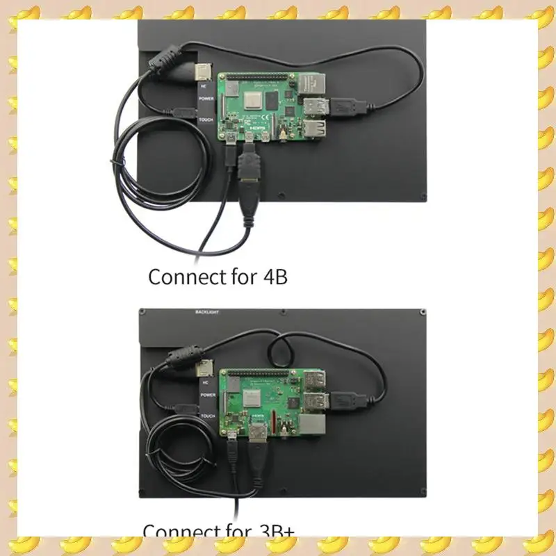 

For 10.1 Inch Raspberry Pi -Compatible Touchscreen LCD Kit Raspberry Pi 3B+/4B With Case Multifunctional Display Kit