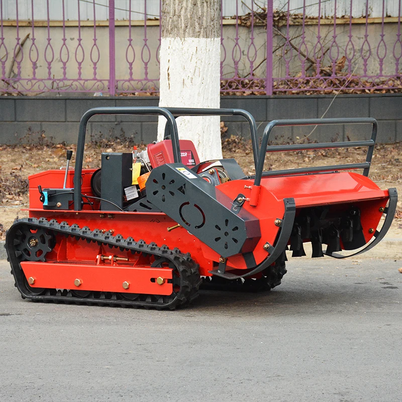 

Customized CE EPA diesel engine all terrain lawn mower, agricultural rubber track remote control robot lawn mower