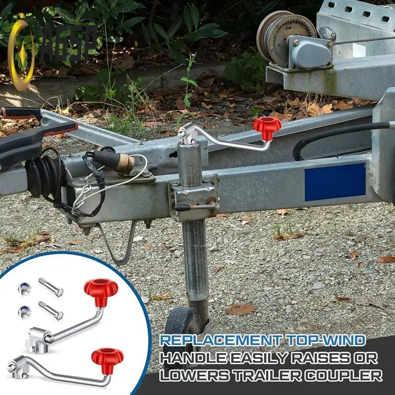 

A65P-2 Sets Of Universal Trailer Plug Handle, Replacement Plug Crank Suitable For Most Trailers, With Bolt Nut Washer