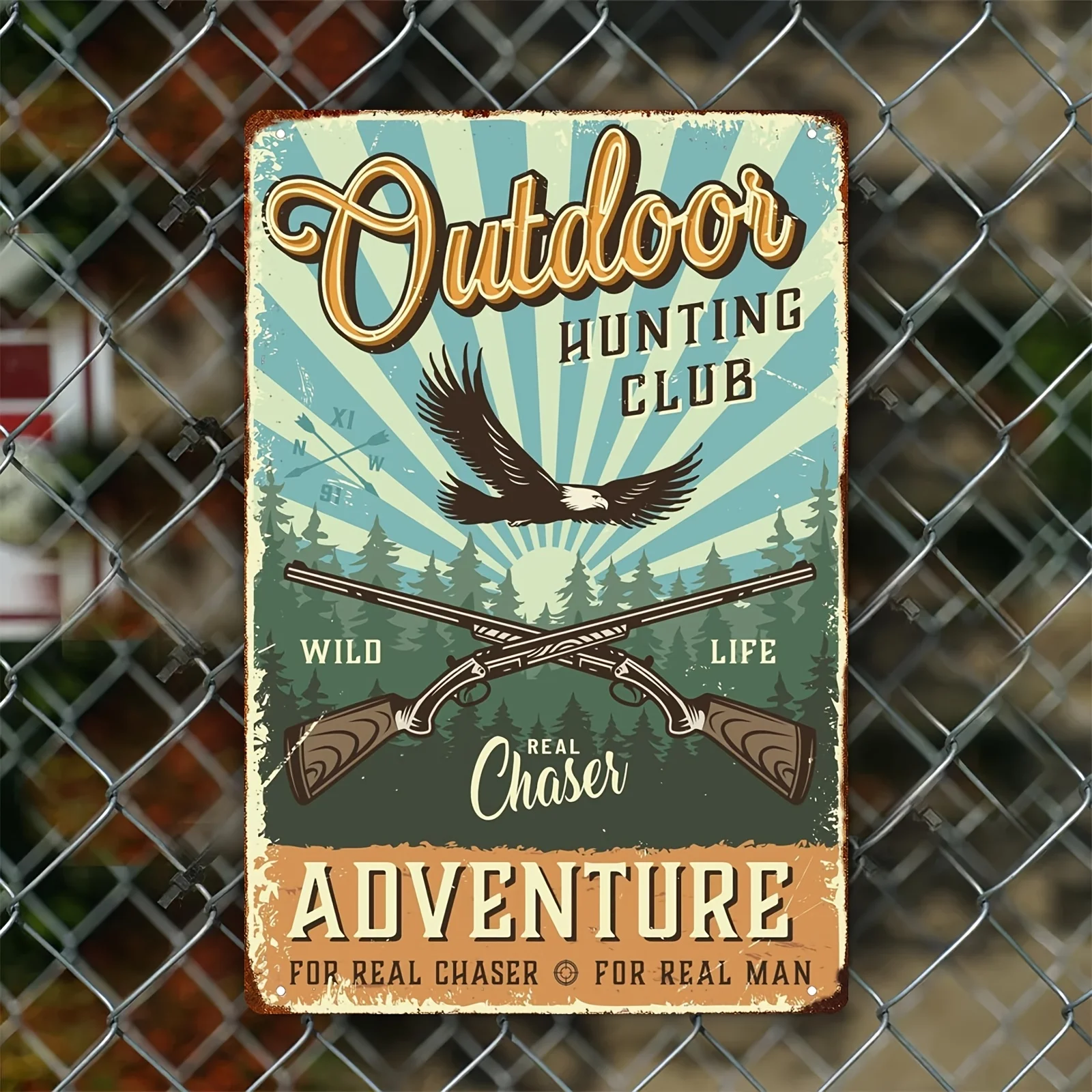 Outdoor Adventure Club - Art Deco Style Iron Tin Sign