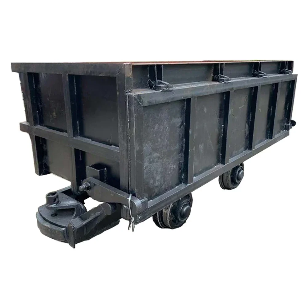 Chinese Factory Bucket-Tipping Mine Cart For Sale Mine Car Iron Coal Mining Ore Carts For Transportation