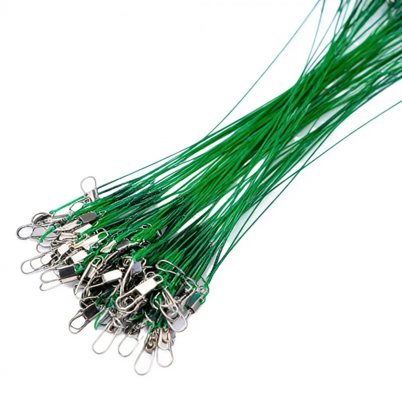 

Lure Eight-Shaped Ring50pcsStainless Steel Anti-Bite Line with Pin Steel Wire Line Sub Leader Fishing Tool