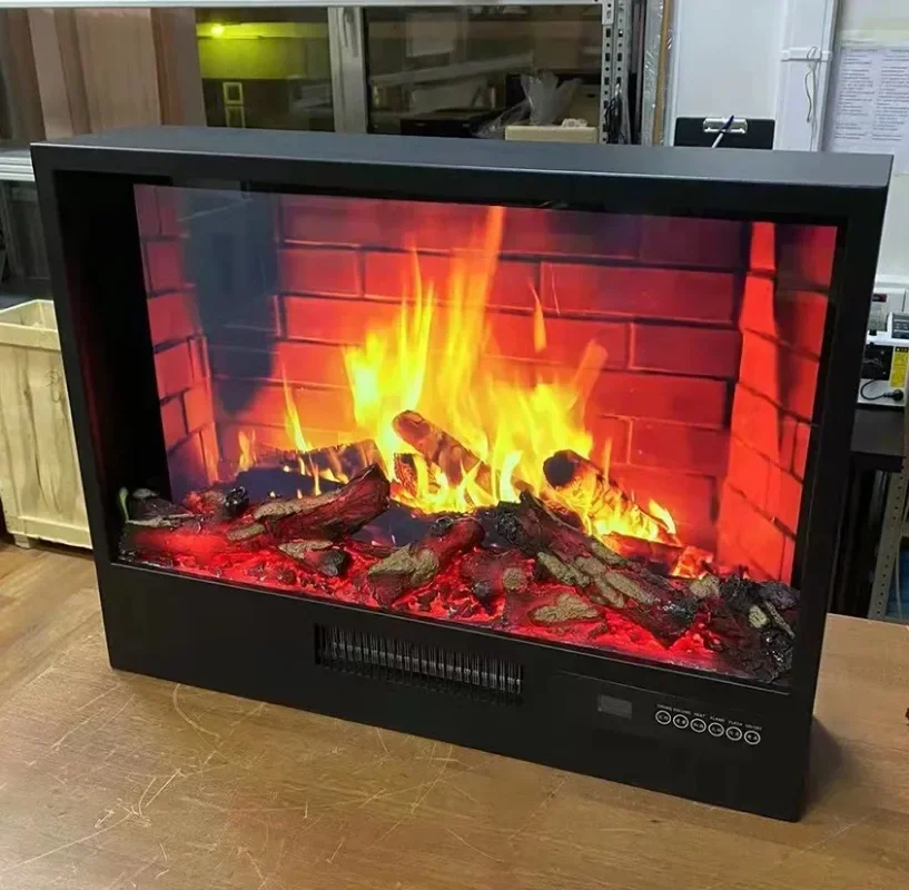 E-Smart Length 660mm 4D Smart Real Cozy Fire Illusion Dazzling Wood Burning Intelligent Electric Fireplace