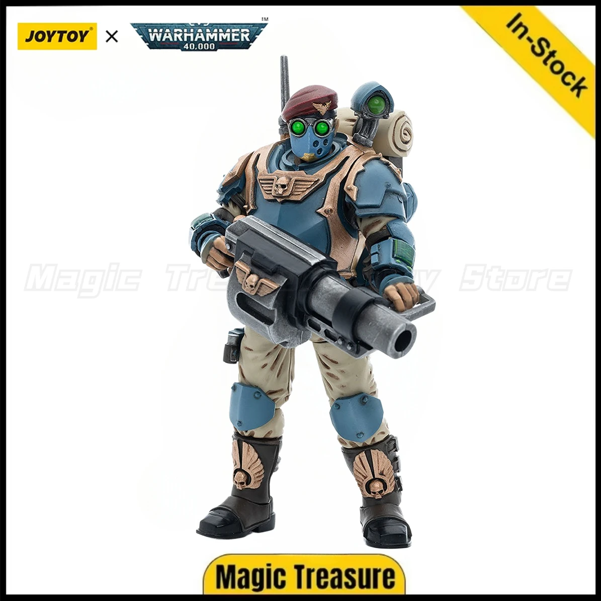 

【В наличии】 Фигурка JOYTOY Warhammer 40K Astra Militarum Tempestus Scions Command Squad 55th Kappic Eagles Grenadier 1/18