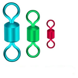 Fishing Swivels Lure Connector Accessories Drag Tipet Clip High Speed Rotation Alloy Rubber Ring Lot 10 Pieces Sale