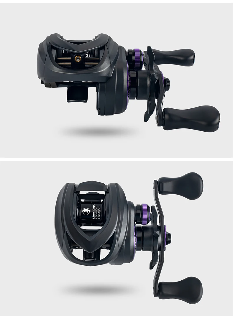 KINGDOM Micro Pro Baitcasting-Angelrolle 7,6:1 Übersetzungsverhältnis 4,6 kg maximale Bremskraft 138 g Gewicht Ultraleichtes Kohlenstoffmaterial Angelrolle – Detail 22