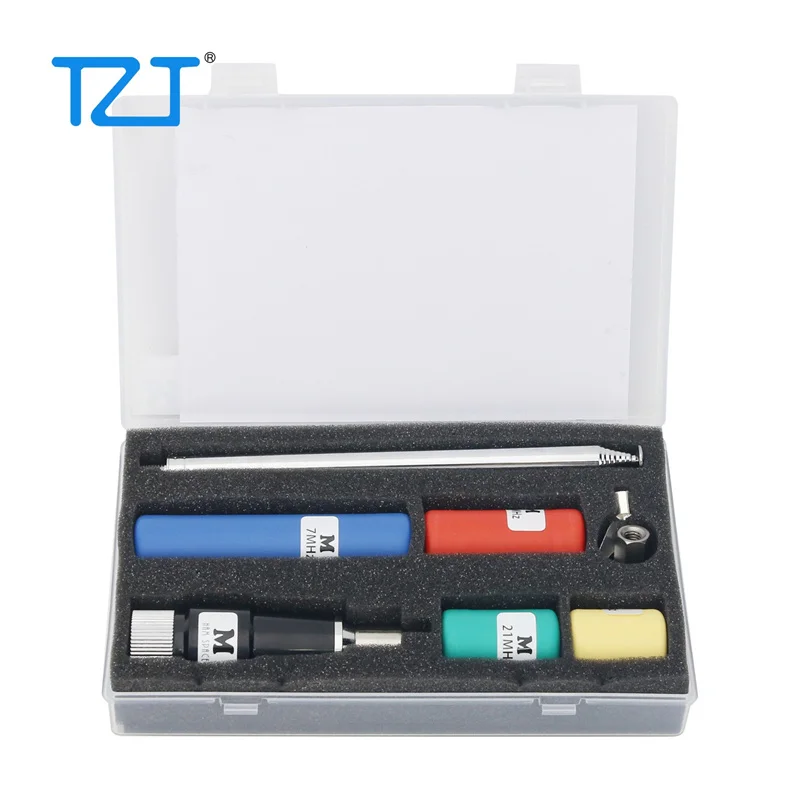 TZT MA-01 V2.7 Portable Telescopic GP Antenna Kit 7MHz 100W Shortwave Antenna with 7MHz/14MHz/21MHz/28MHz Coil