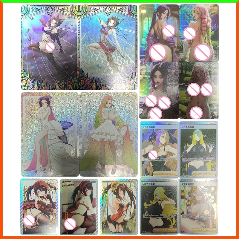 

Аниме История богини DIY ACG Kochou Shinobu Kanroji Mitsuri Tokisaki Kurumi Cynthia Коллекционные карты игрушки для мальчиков подарок на день рождения