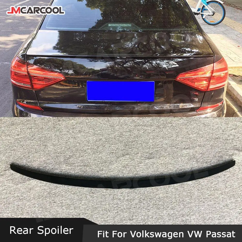 

ABS Gloss Black/White Car Rear Trunk Spoiler Boot Wings trim Sticker for Volkswagen VW Passat B7 2011-2018