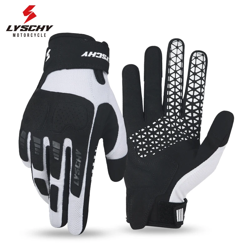

In Stock Women Men Touch Screen Breathable Soft Motorcycle Long Finger Gloves for Motorcycle Electric Retro Driving Gloves