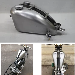 7L Petrol Gas Fuel Tank With Cap Switch Universal For Motorcycle Motorbike Tensile Steel Modified Handmade Can