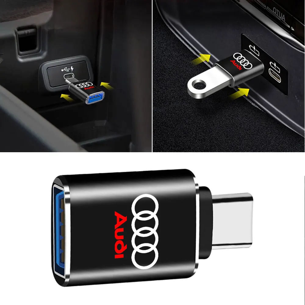 OTG USB 3.0 To Type C Adapter Mini Converter Phone Charging Cable Charger For Audi Sline A6 Q7 A7 A8 A3 RS A1 A5 A4 B8 Q5 Q3 TT