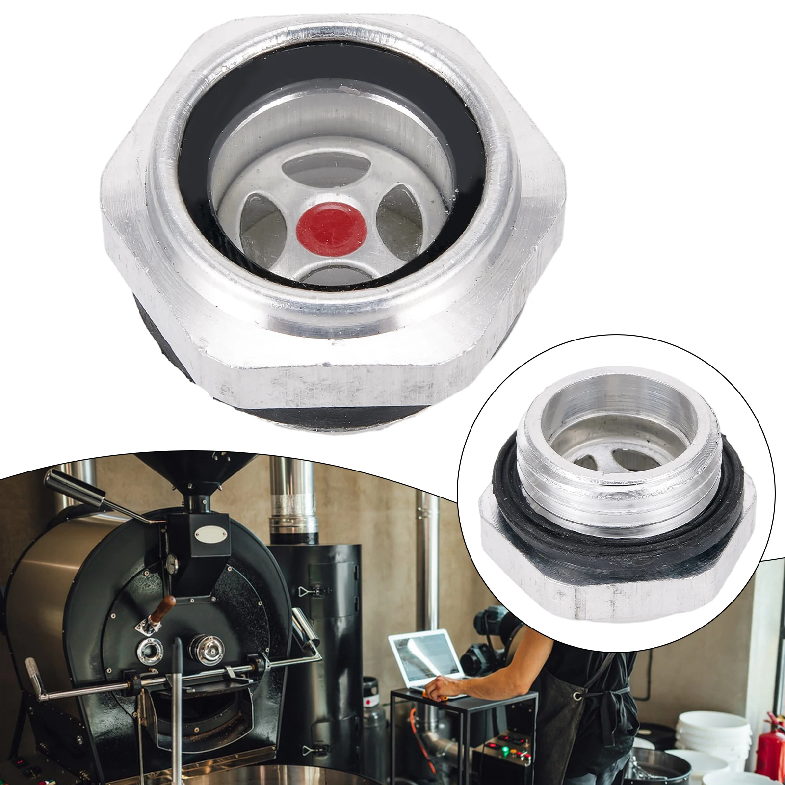 Oil Level Sight Glass 1/2\" Male Thread For Numerical Control Air Compressor Hydraulic Press Oil Level Inspection Tool