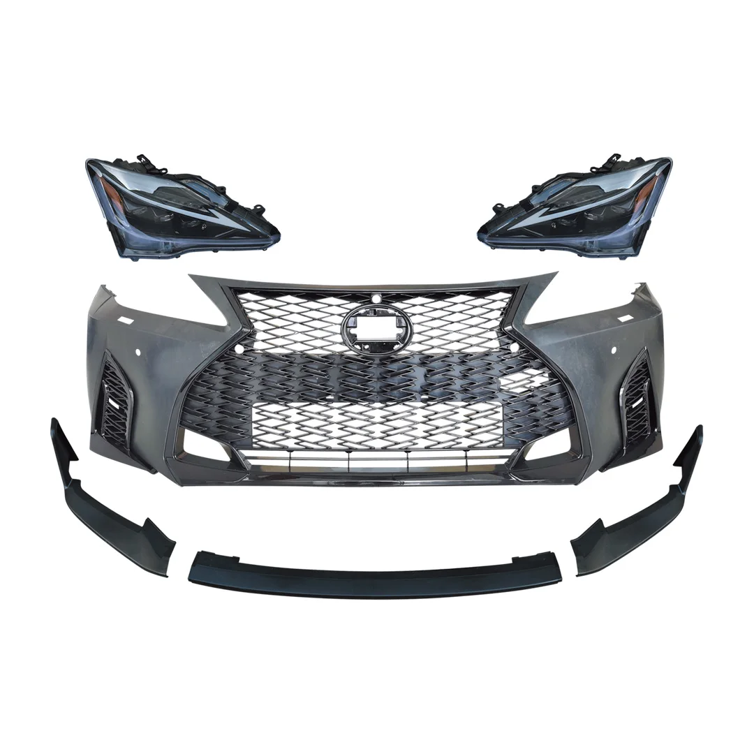 

2006-2012 Lexus IS IS250 IS300 Front Bumper Assembly Grille Headlight Front Lip Body Kit Plastic Upgrade 2021 Model Exhaust