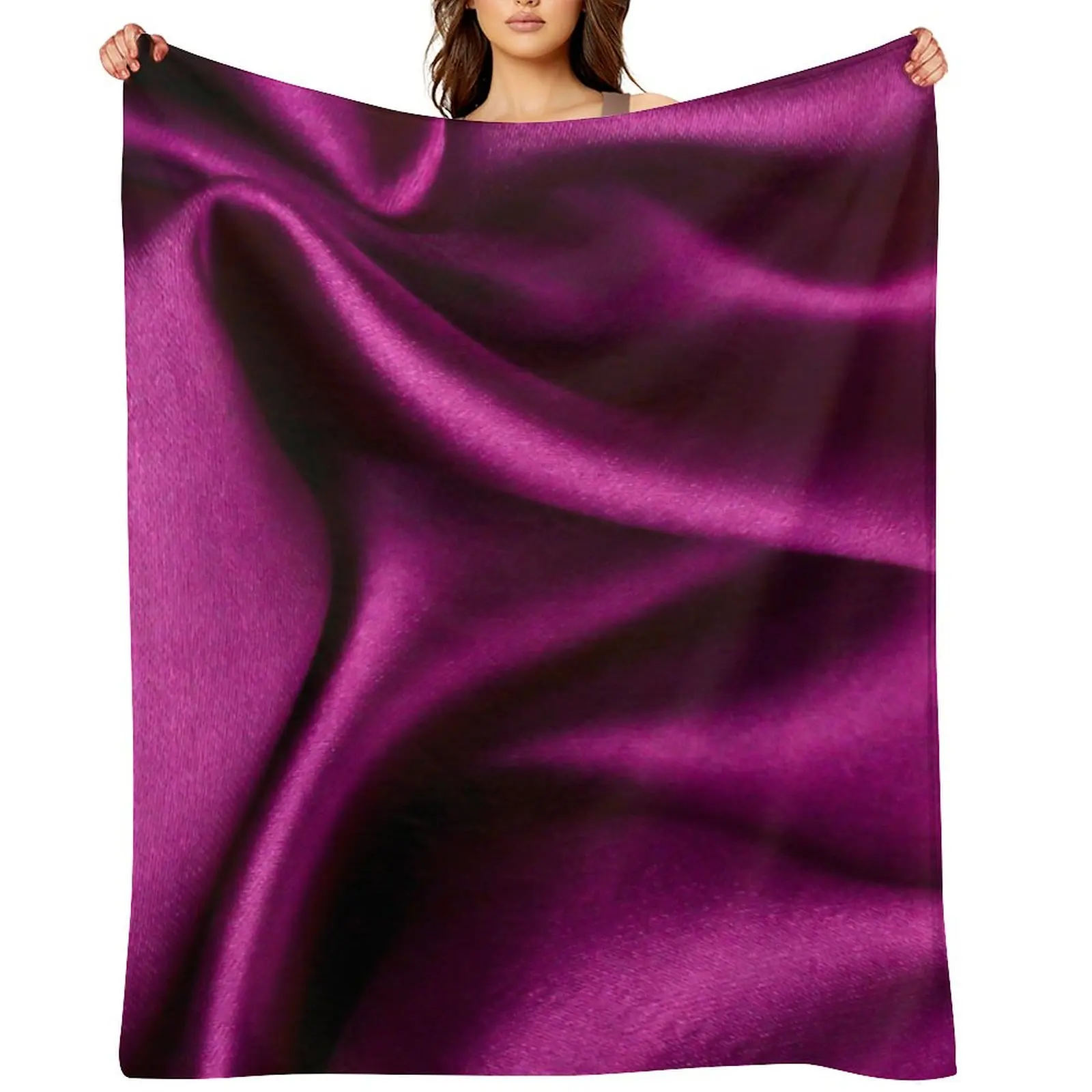 

Magenta silk pattern 2023 pantone Throw Blanket Plush Flannels Luxury Thicken Blankets
