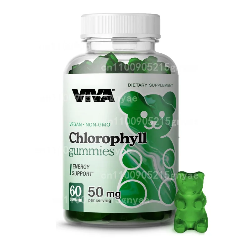 

Chlorophyll Gummies - Containing ACV, Seaweed, Elderberry, Echinacea, Vitamins - Natural Deodorant, Fresh Breath, Immune Support