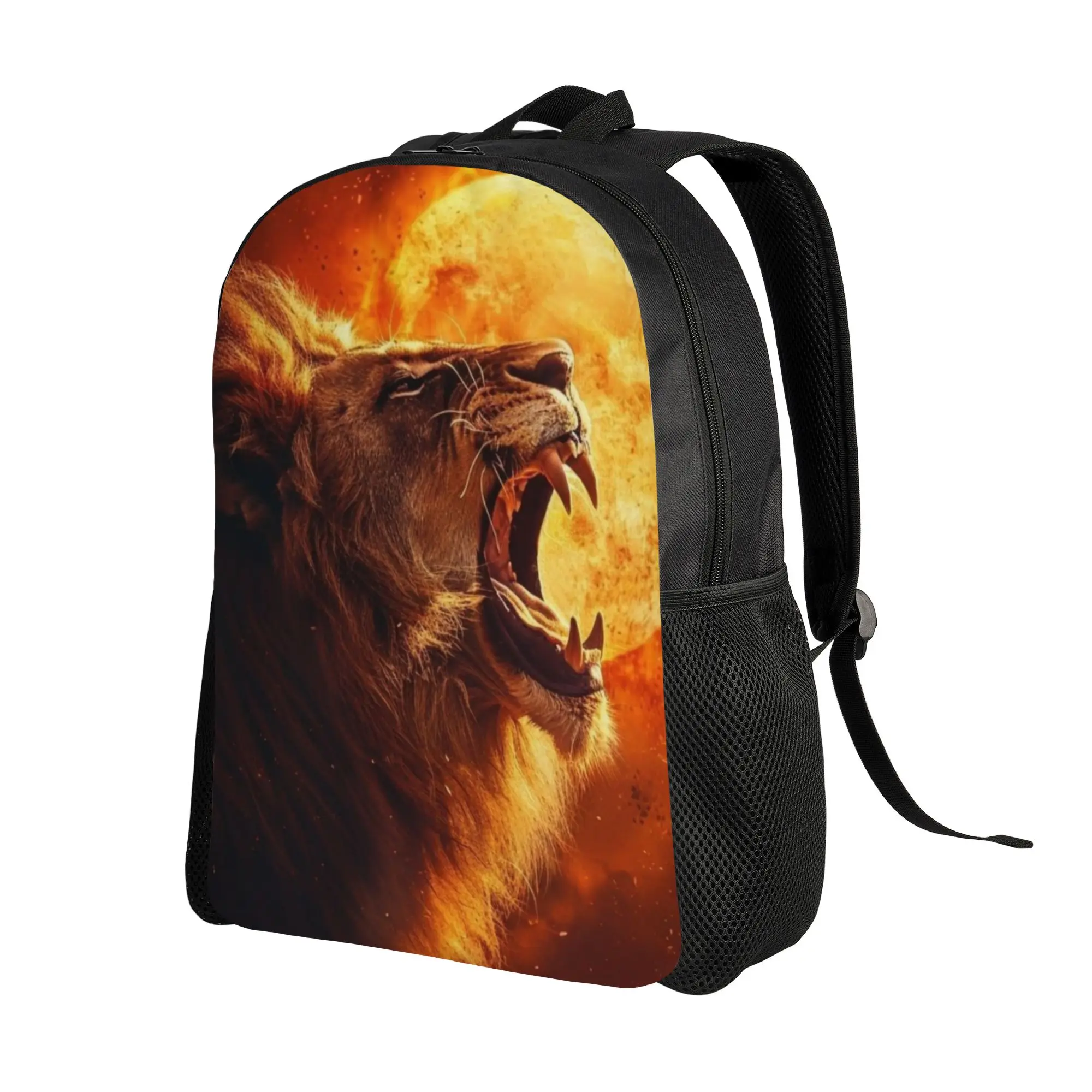 Back to school season Personalised Moon Roaring Lion Wallpaper Storage Bag  High School Students Backpack
