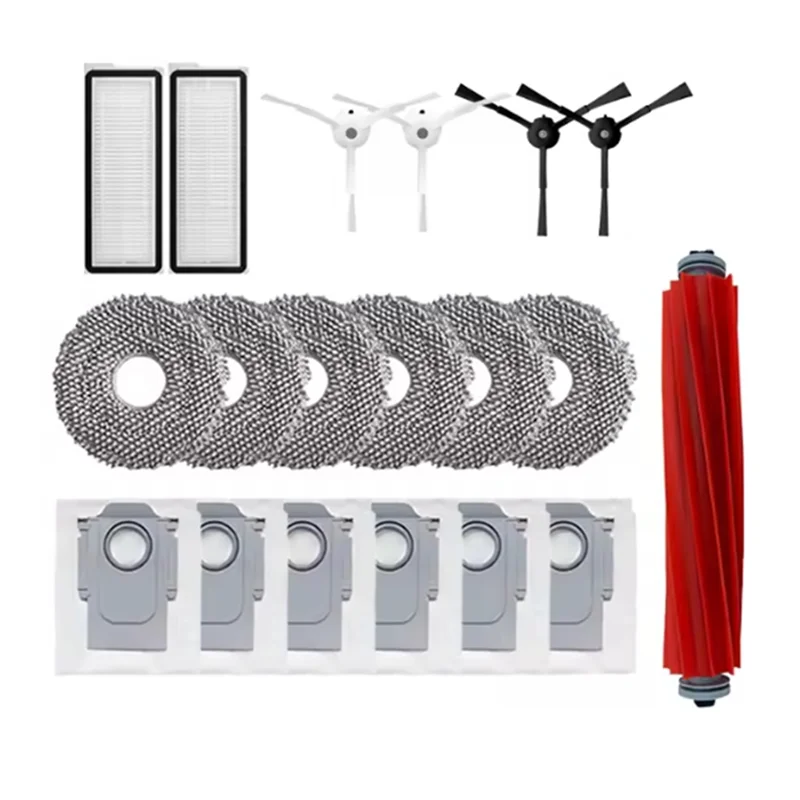 ASWUT-For Roborock Q Revo Maxv/Q Revo S/Q Revo Pro Vacuum Cleaner Replacement Parts Main Side Brush Dust Bag Hepa Filter Mop Clo