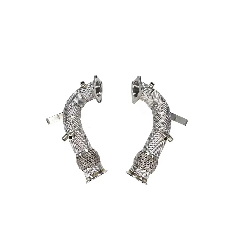 Full Exhausted Muffler SUS 304 Catback Downpipe for Audi R8 5.2L 2023+ Escape Header Valves