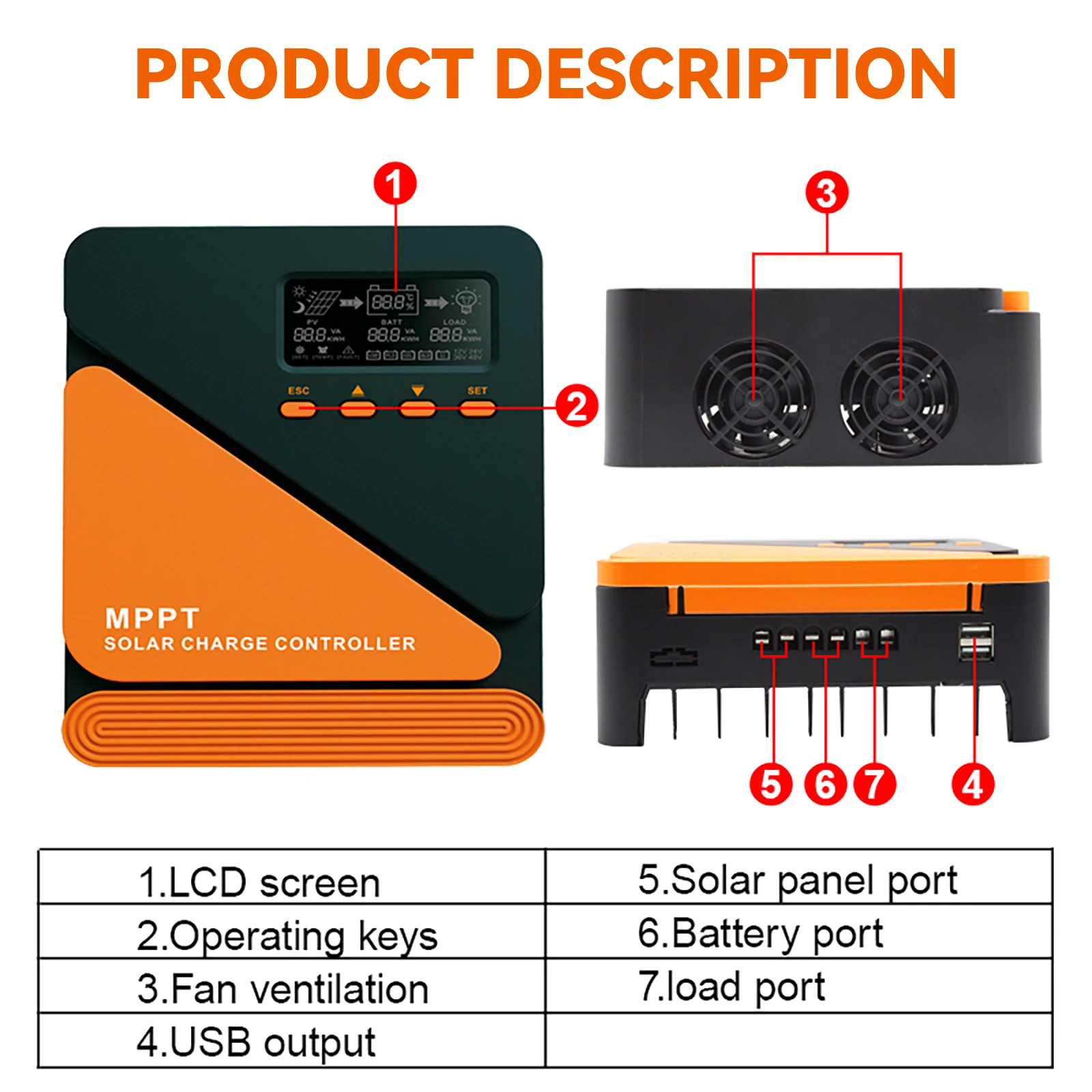 Imagem -02 - Pvbeyornd Mppt Controlador de Carga Solar 20a 40a 60a Controlador Solar Mppt 12v 24v Regulador Solar Fotovoltaico Adequado para Bateria de Chumbo-ácido Lítio