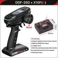 DUMBORC DDF-350 10CH RC Radio Transmitter HD Screen with Gyroscope X10FG/X10F Receiver for RC Car Truck Crawler Boat