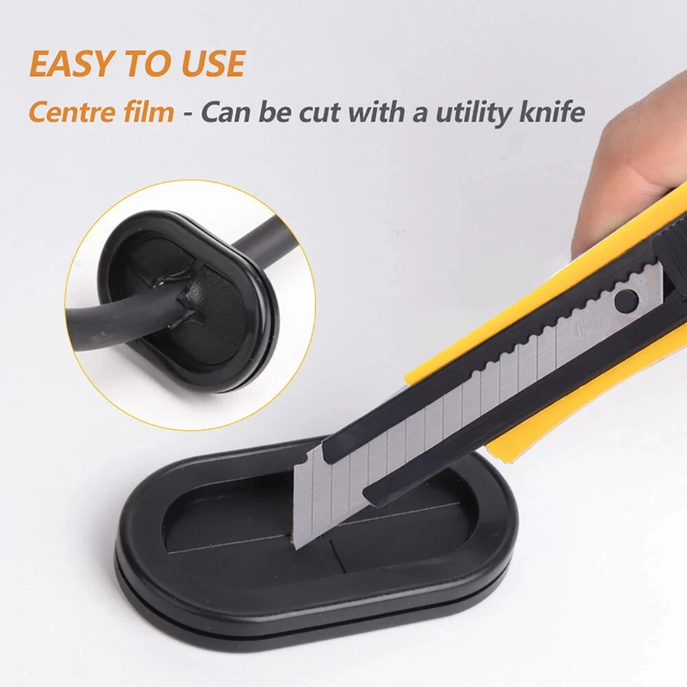 Oval Blanking Grommets Length 13~100mm Rubber Closed Blind Plug Bung Cable Wiring Protect Bushes