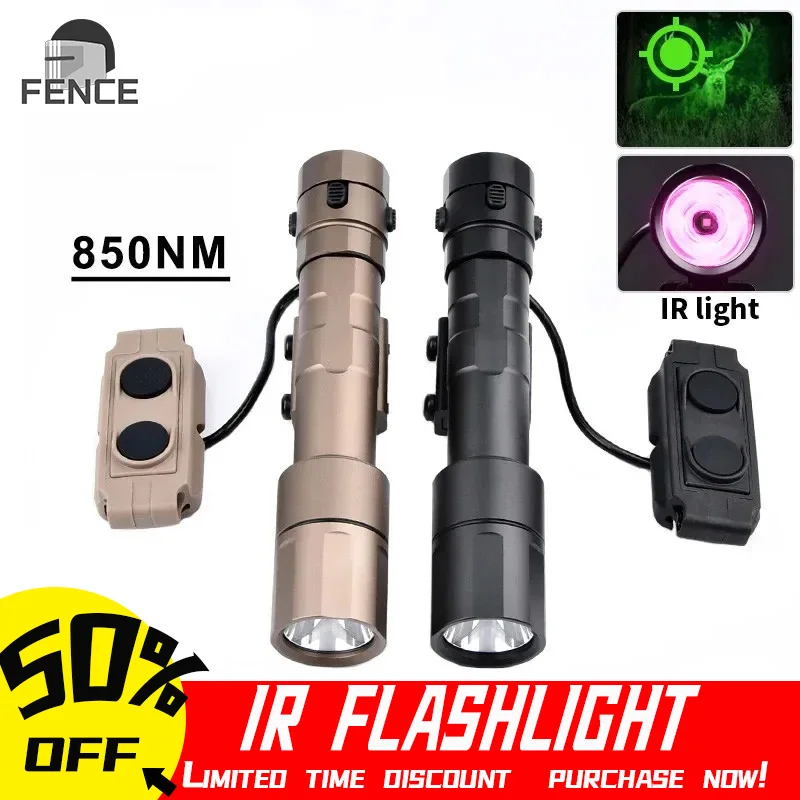 

WADSN Tactical Metal REIN 2.0 IR Flashlight Ultra Bright light Air Gun Weapon Hunting Reconnaissance Light Airsoft Accessories