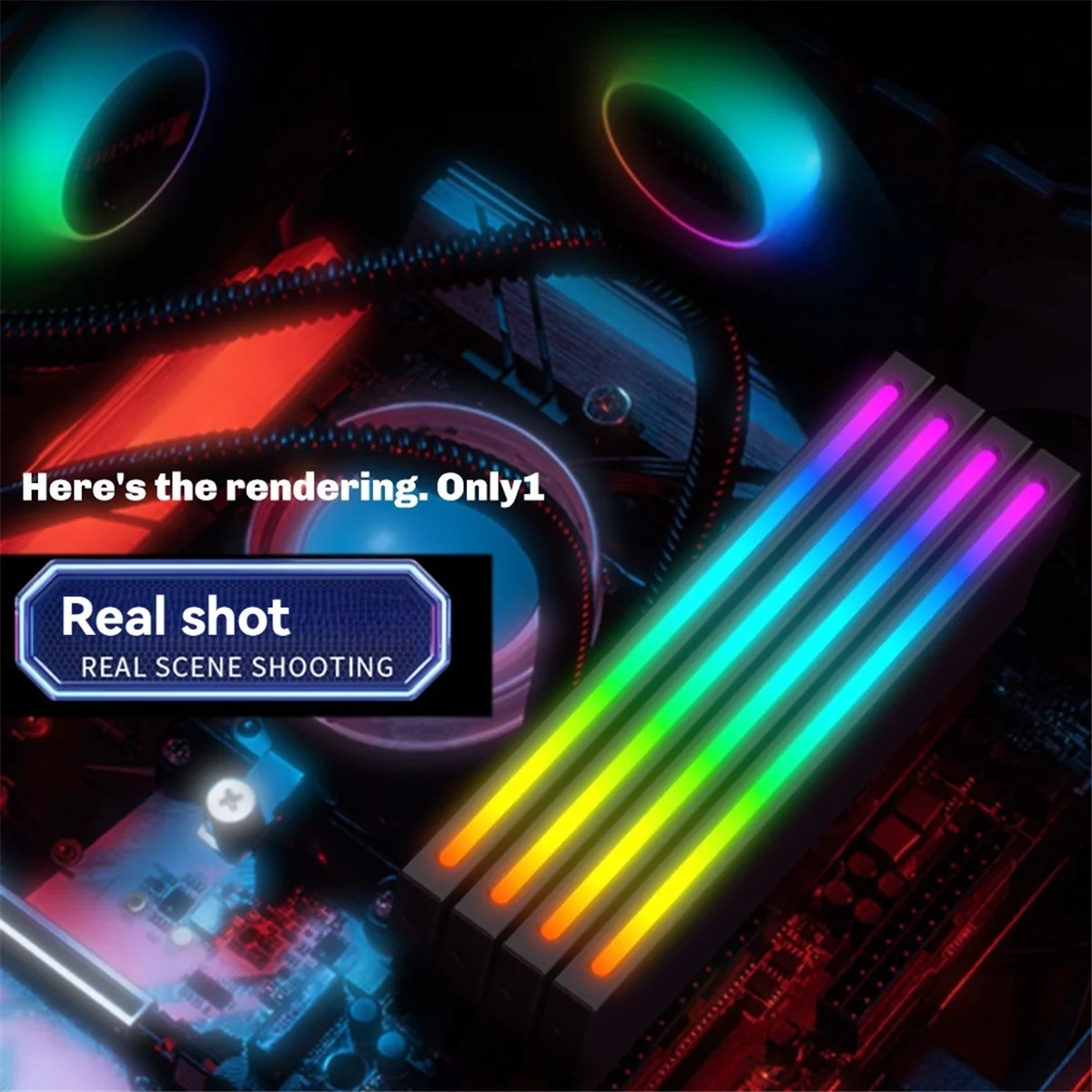 Universal Speicher Kühlkörper 5V 3PIN ARGB AURA Sync Speicher Modul Kühler DDR3 DDR4 DDR5 RAM Computer Zubehör Schwarz