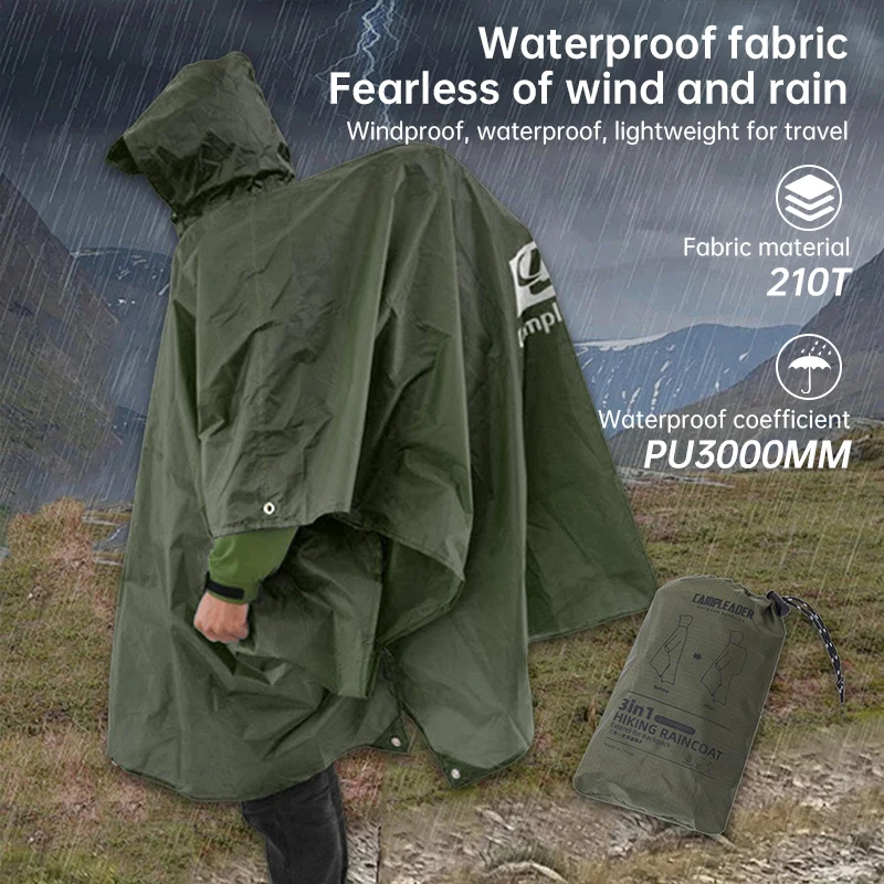 3-in-1 Waterproof Rain Poncho 5