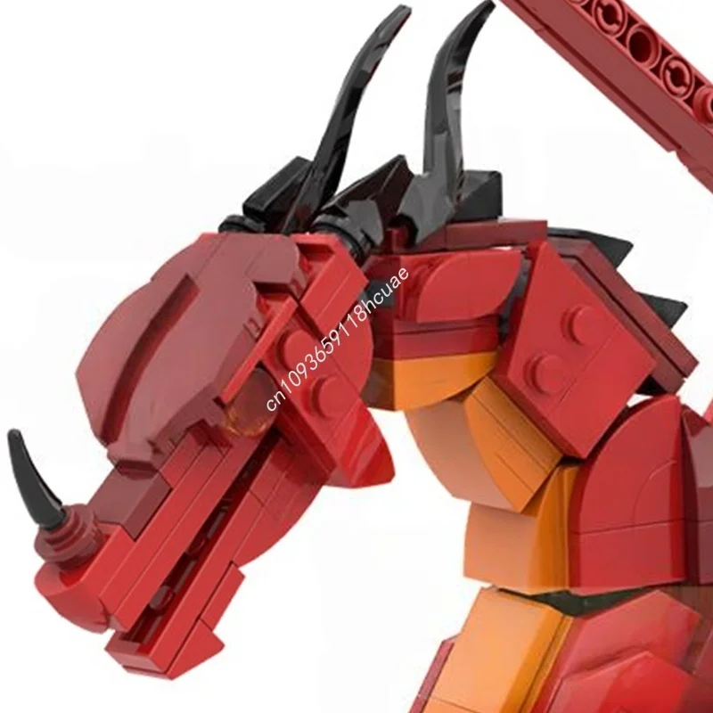 1240 Uds. MOC SkyWing alas fuego modelo de bloques de construcción regalo de Navidad juguetes de arquitectura DIY Idea creativa ladrillo niños