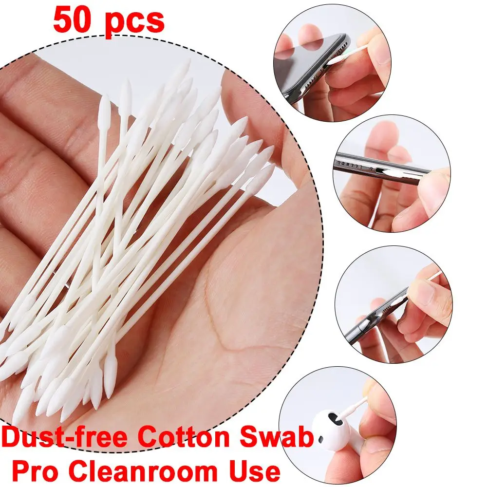 Cellphone Speaker Earphone Cleaning Tool Cotton Disposable Stick Cleanroon Use Dust Free