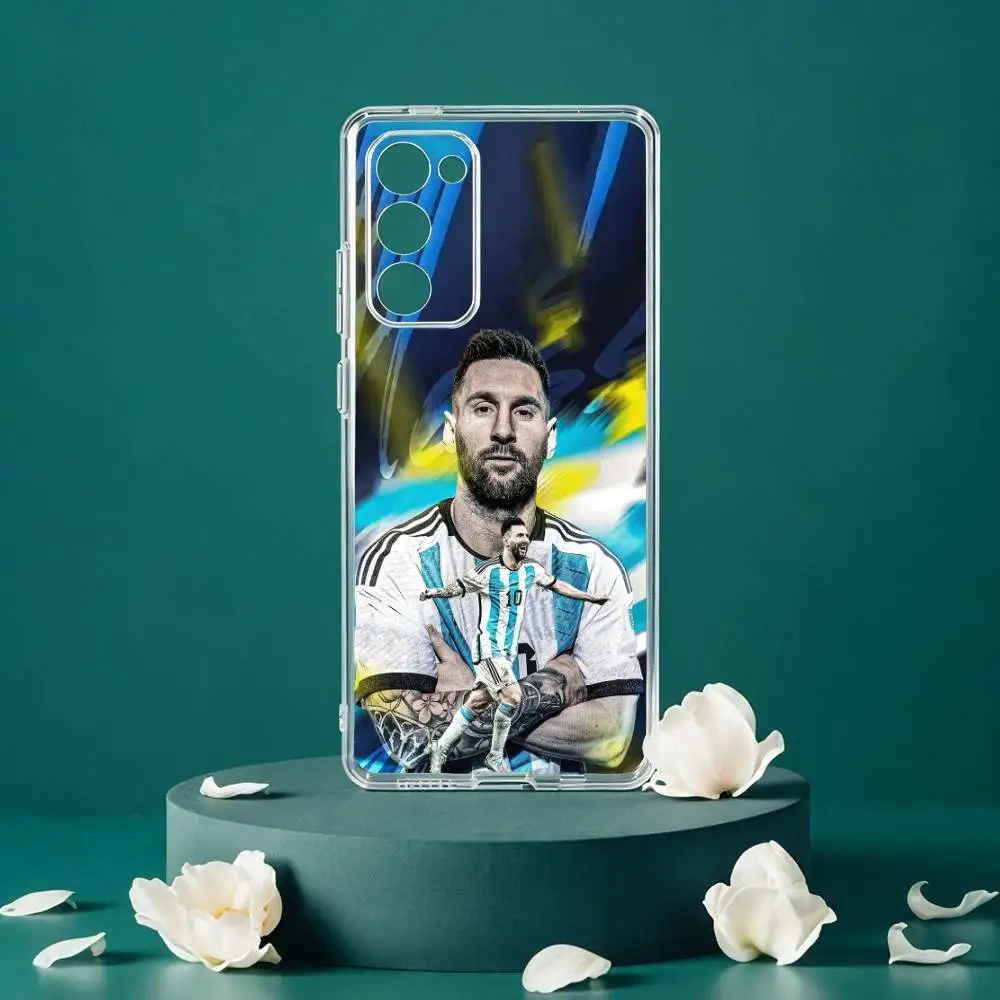 F-Football Lionel Messi-10 Phone Case For Samsung Galaxy S24 S25 S23 S22 S21 Plus S24 S25 Transparent Cover Case