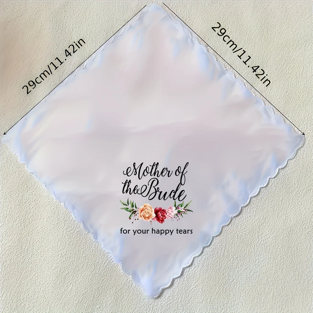 2pcs Mother of the Groom/Mother of the Bride wedding handkerchiefs, handkerchiefs for wiping tears at your happy tea wedding