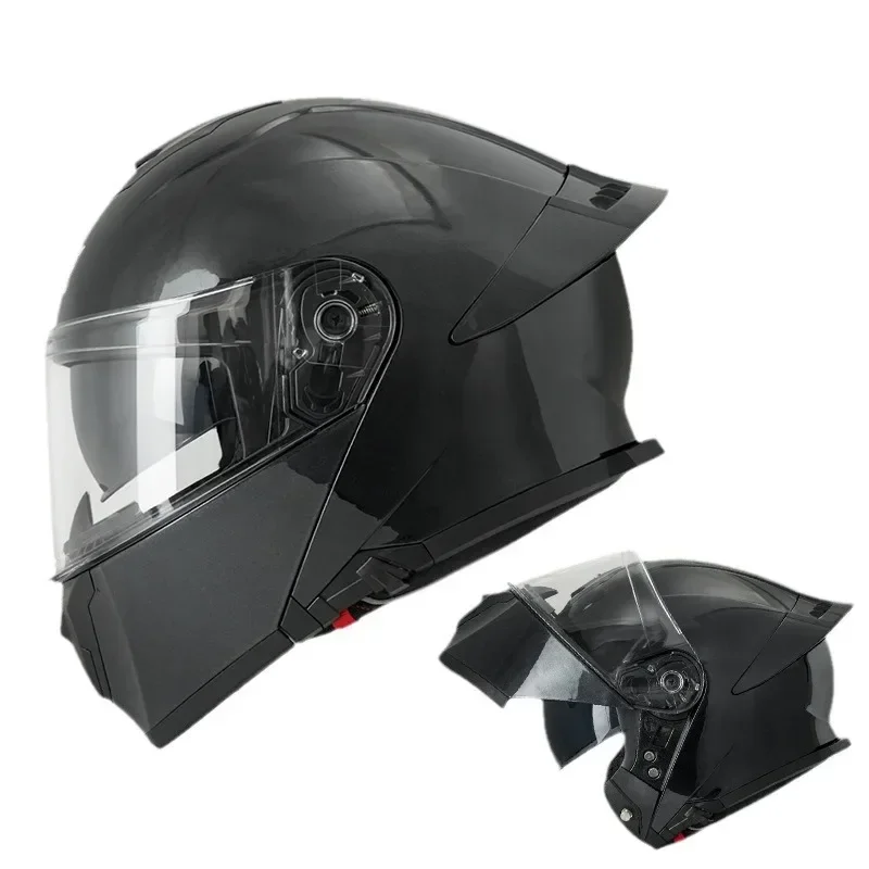 LICE Peel-off Helmet Off-road Three-quarter Helmet Motorcycle Head Protection Men's and Women's Double Lens All-season Helmet