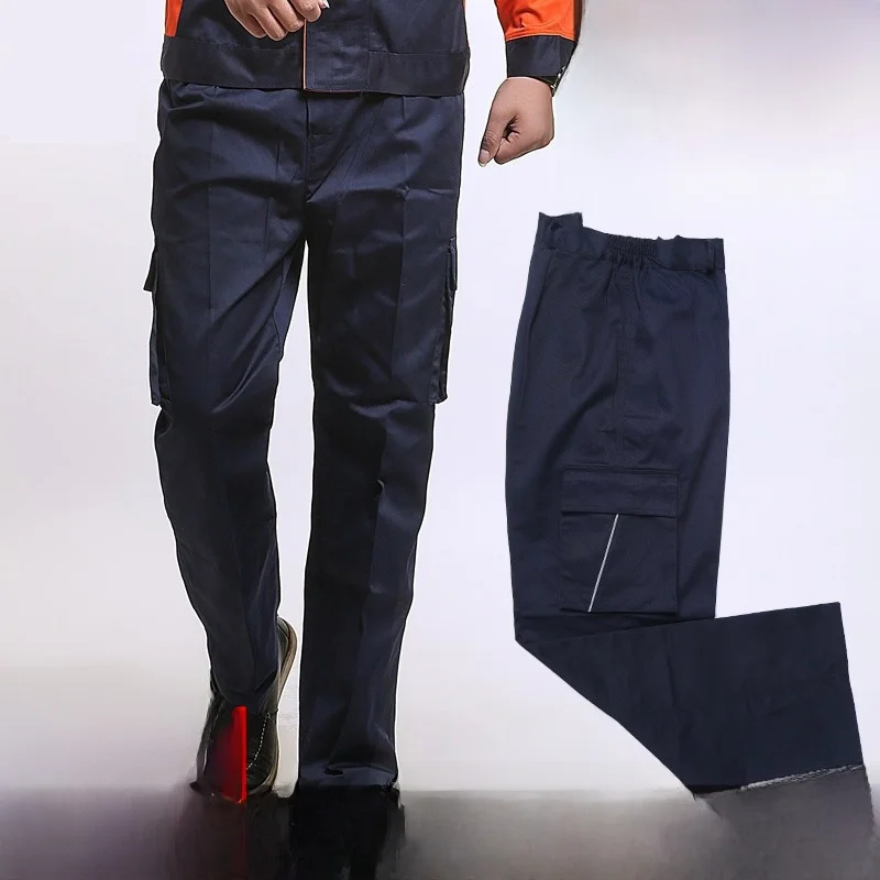

Мужские рабочие брюки из чистого хлопка, свободные брюки для сварки, авторемонта и обслуживания, весенне-осенне-зимняя рабочая одежда