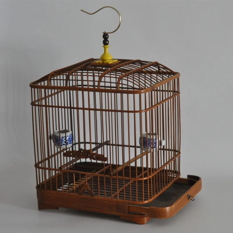 

Wooden Luxury House Bird Cages Parrot Portable Carrier Southe Park Bird Cages Small Breeding Cage Oiseau Birds Supplies WZ50BC