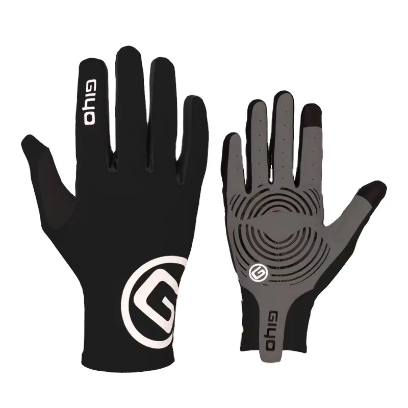 Giyo Wind Breaking Cycling Full Finger Gloves Touch Screen Anti-slip Bicycle Lycra Fabric Mittens Road Bike Long Glove