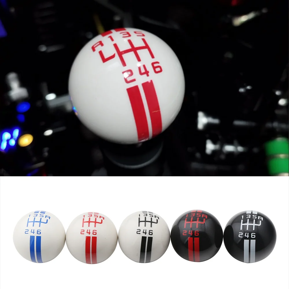 

Universal 6-Speed Car Gear Shift Knob for Ford Mustang GT500 Manual GearShift Shifter Stick Lever Pen Arm POMO MT Head Ball