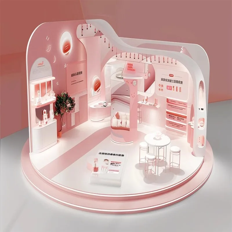 custom.Meichen Duty--Up Display Cabinet Cosmetics & Skin Care Glass & Metal Exhibition Table Showcases Retail St