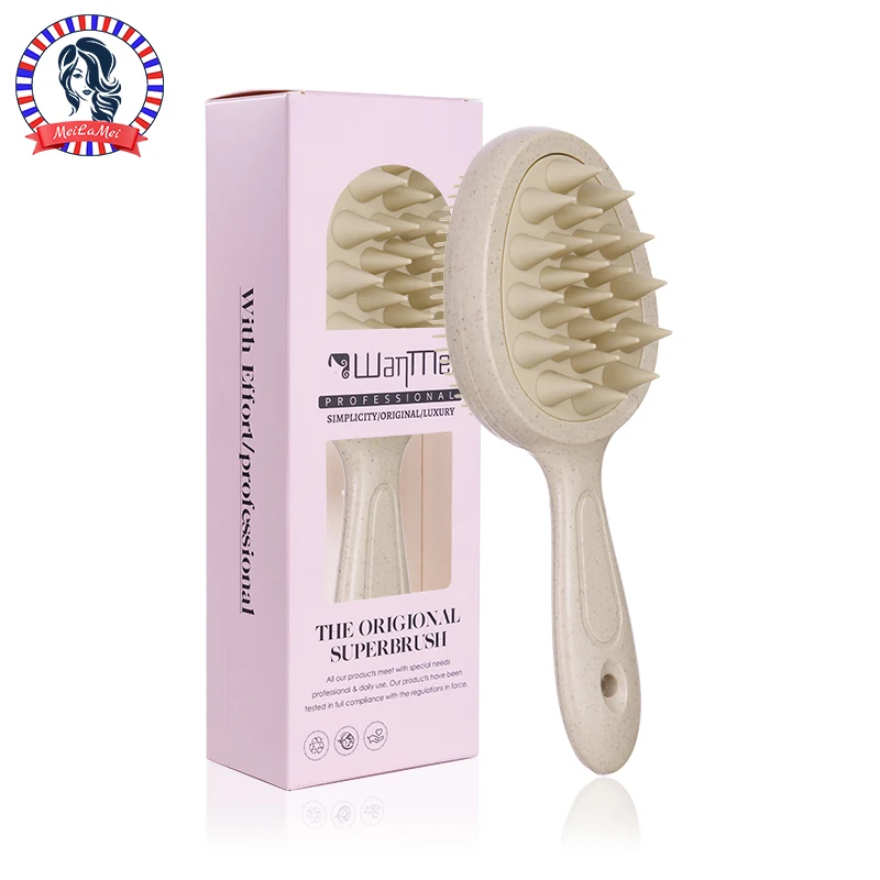 1pc Long Wash Hair Brush Boxed Set 2-in-1 Scalp Massage Comb Detangle Air Cushion Hairbrush Comb Festival Gift Box Comb