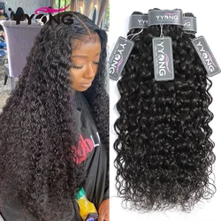 Yyong Hair 3 offerte in Bundle fasci di tessuto brasiliano per capelli estensioni dei capelli ad onda d'acqua il colore naturale può essere tinto 100% capelli umani Remy