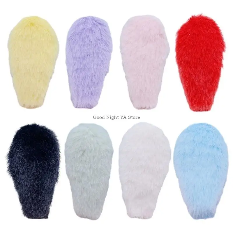 10 PCS Girls Rabbit Furry Orends Diy Apliques acolchoados luxuos