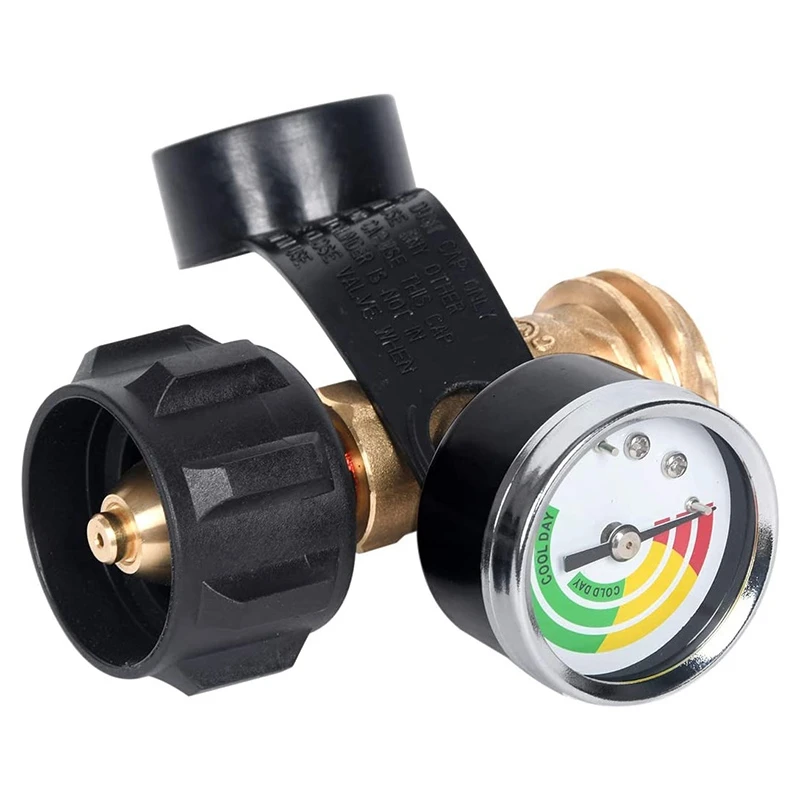 Propane Tank Gauge With POL Connection 5-100 LB Pressure Valve Propane Tank Pressure Test Instrument Tools