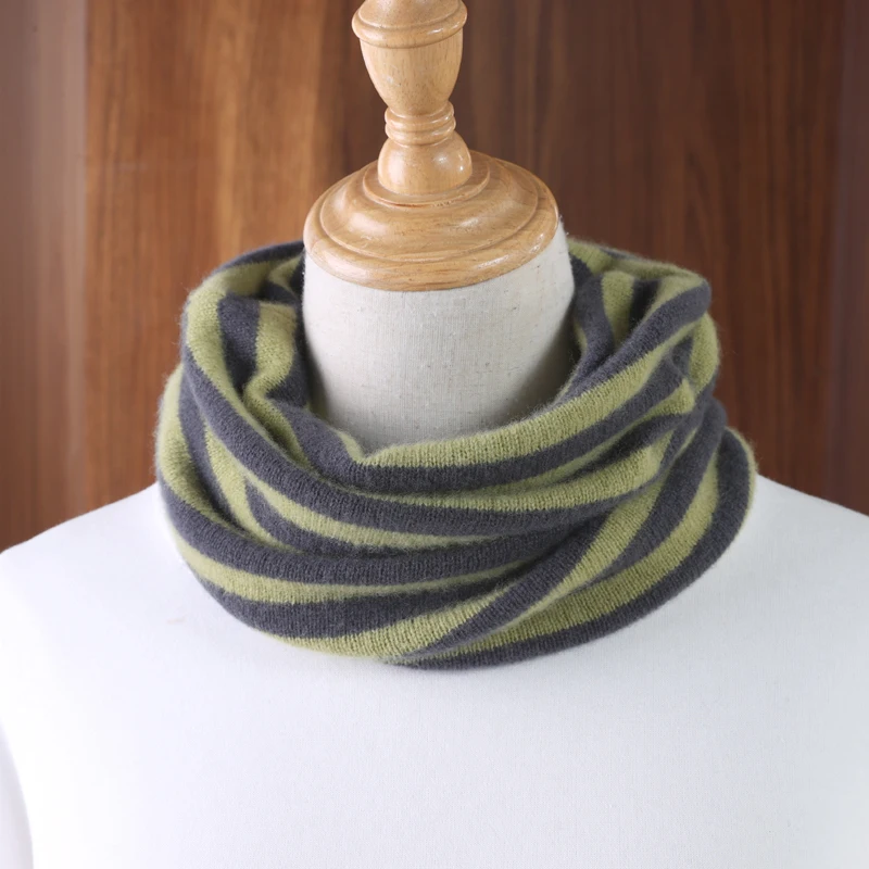 100% Pure Wool Women's Neck Warmer Outdoor Cold Protection Warm Men's Neck Scarf Neck Guard Ear Hanging Face Mask