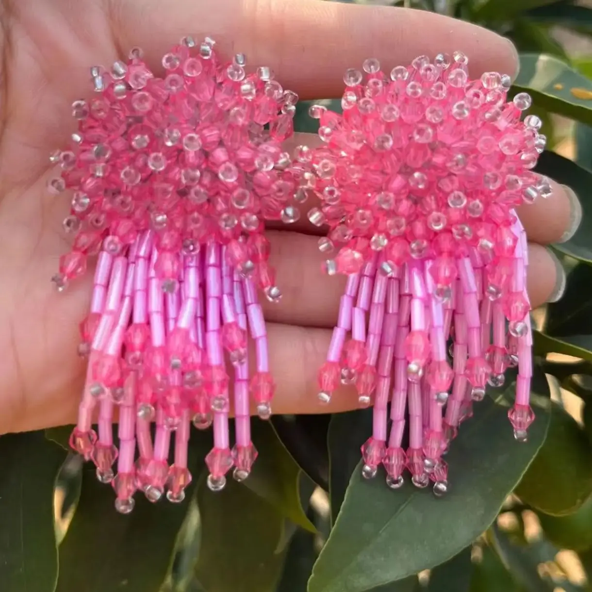 Luxury handmade tassel long Earrings For Woman